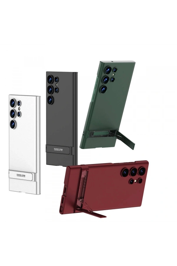 Galaxy S24 Ultra Kılıf Zore Kamera Korumalı Dikey Standlı Ays Kapak