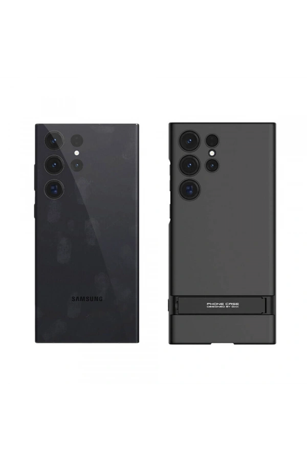 Galaxy S24 Ultra Kılıf Zore Kamera Korumalı Dikey Standlı Ays Kapak