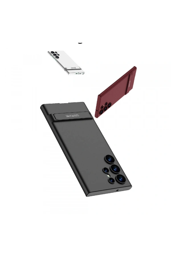 Galaxy S24 Ultra Kılıf Zore Kamera Korumalı Dikey Standlı Ays Kapak