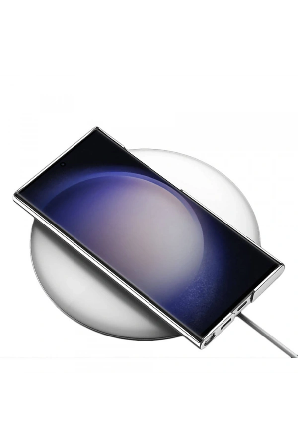 Galaxy S24 Ultra Kılıf Zore Kamera Korumalı Şeffaf Dikey Standlı Ays Kapak