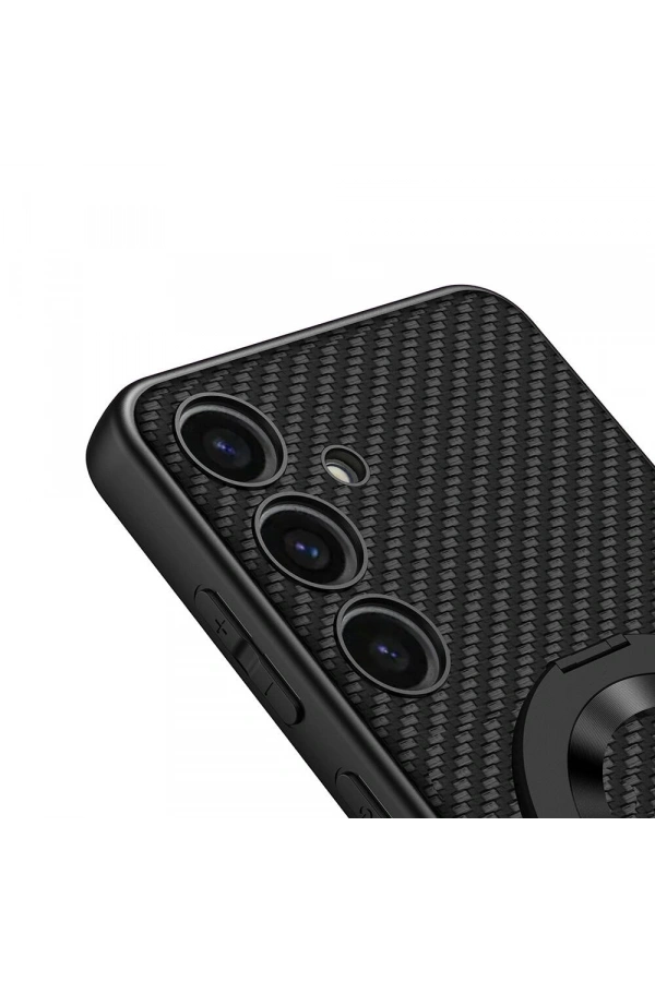 Galaxy S24 Wireless Şarj Özellikli Zore Kıpta Standlı M-safe Silikon Kapak