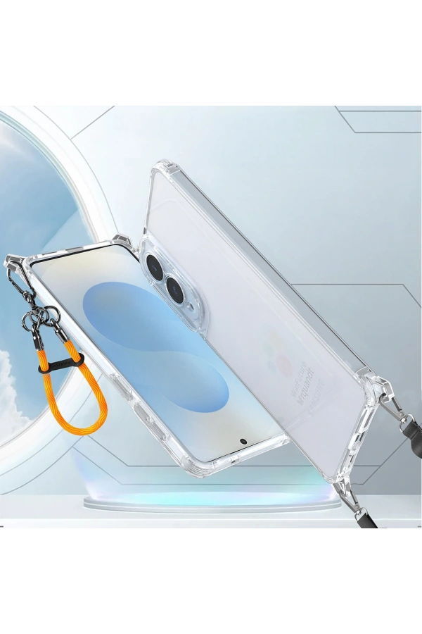 Galaxy S25 Edge Kılıf Airbagli Takılabilir Askı Aparatlı Zore Snap Silikon Kapak