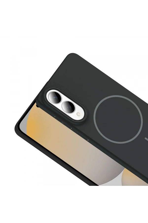 Galaxy S25 Edge Kılıf M-safe Şarj Özellikli Zore Ruby Sert Kapak