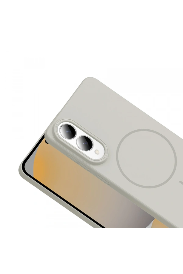 Galaxy S25 Edge Kılıf M-safe Şarj Özellikli Zore Ruby Sert Kapak