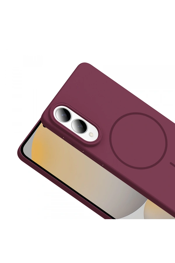 Galaxy S25 Edge Kılıf M-safe Şarj Özellikli Zore Ruby Sert Kapak