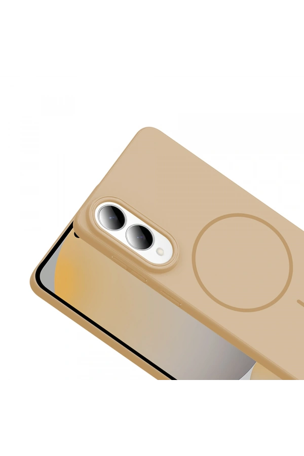 Galaxy S25 Edge Kılıf M-safe Şarj Özellikli Zore Ruby Sert Kapak