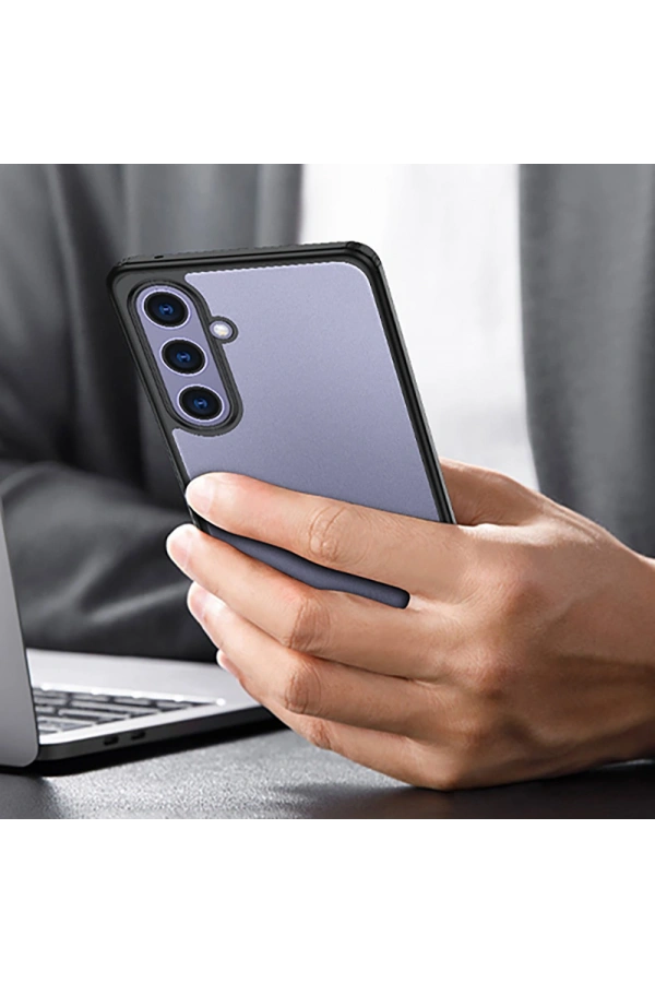 Galaxy S25 Kılıf Kamera Korumalı Şeffaf Arka Yüzey Zore New Roll Kapak