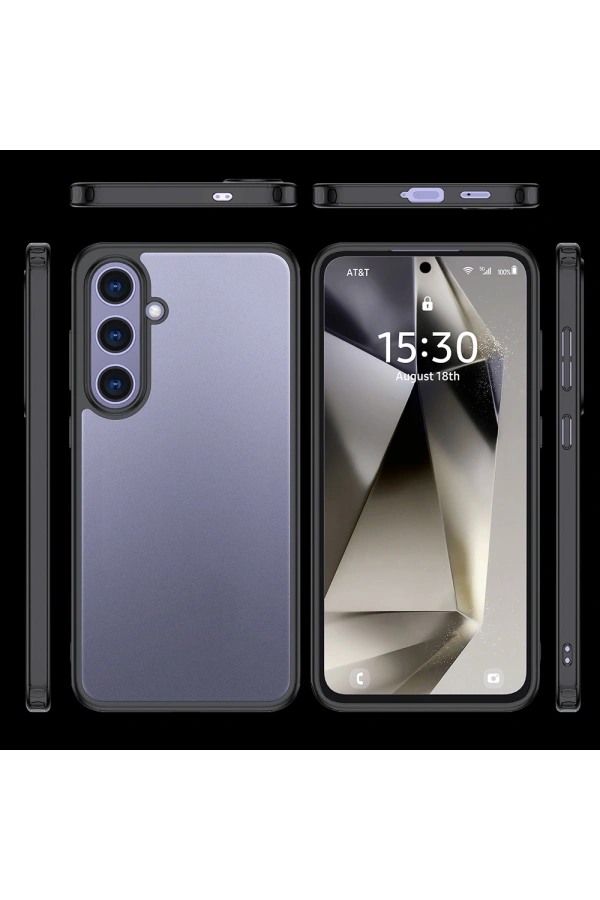 Galaxy S25 Kılıf Kamera Korumalı Şeffaf Arka Yüzey Zore New Roll Kapak