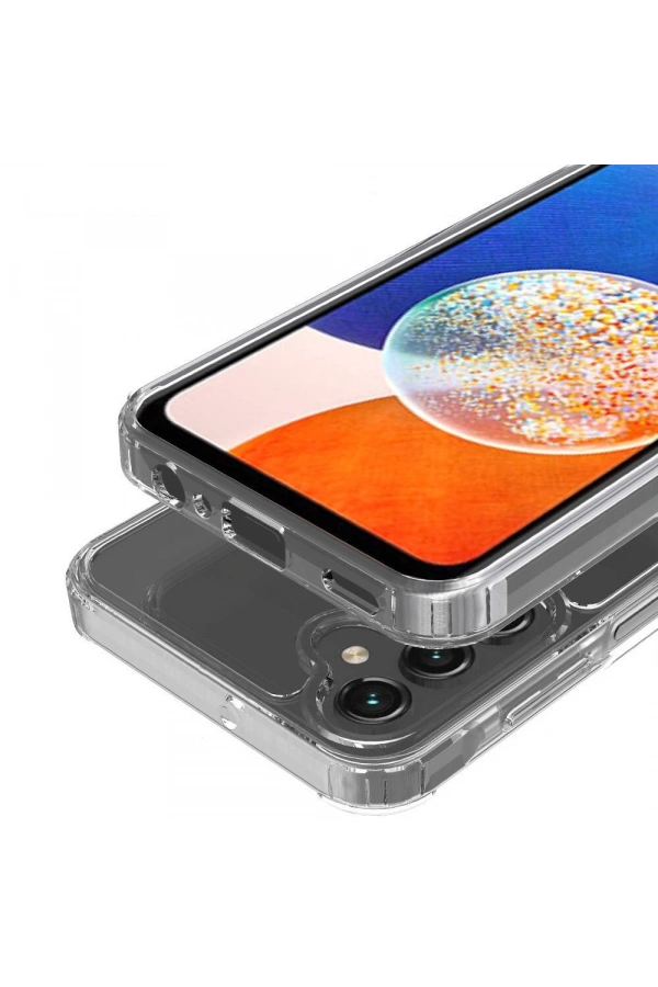 Galaxy S25 Kılıf M-safe Şarj Özellikli Şeffaf Sert PC Zore Embos Kapak