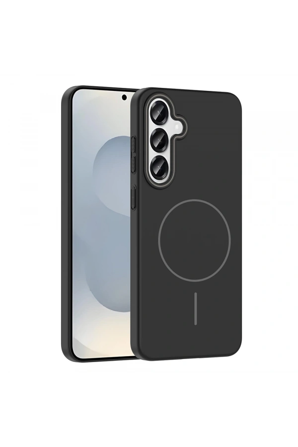 Galaxy S25 Kılıf M-safe Şarj Özellikli Zore Ruby Sert Kapak