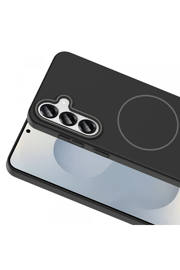 Galaxy S25 Kılıf M-safe Şarj Özellikli Zore Ruby Sert Kapak