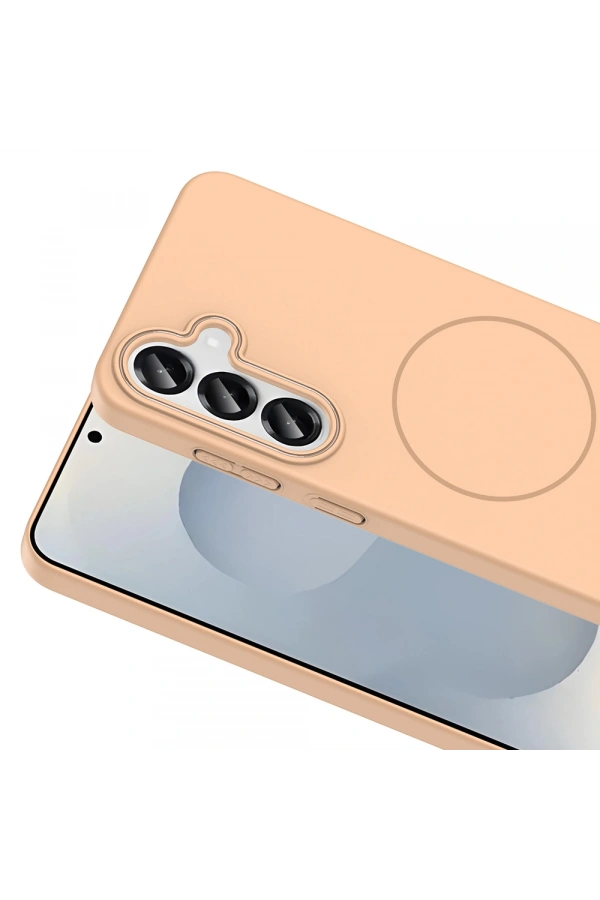 Galaxy S25 Kılıf M-safe Şarj Özellikli Zore Ruby Sert Kapak