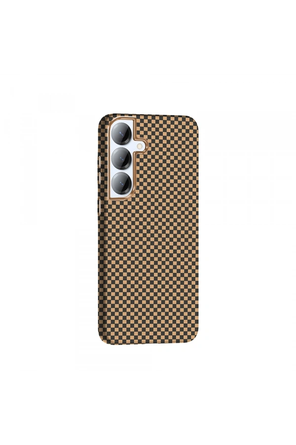Galaxy S25 Plus Kılıf M-safe Şarj Özellikli Karbon Fiber Görünümlü Zore Gros Kapak