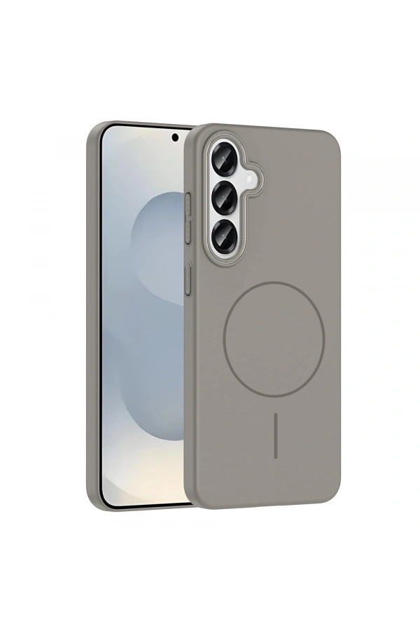 Galaxy S25 Plus Kılıf M-safe Şarj Özellikli Zore Ruby Sert Kapak