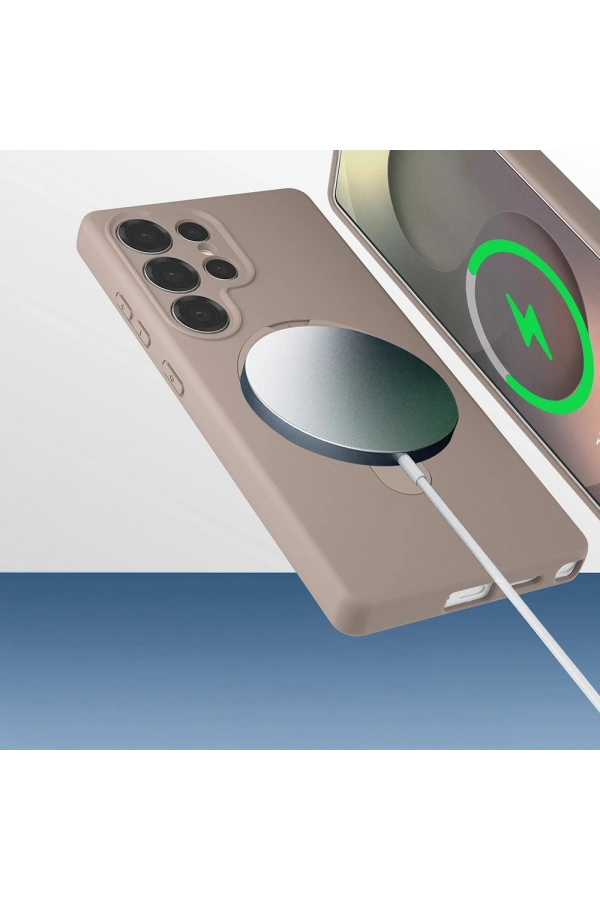 Galaxy S25 Ultra Kılıf M-safe Şarj Özellikli Standlı Zore Samara Kapak