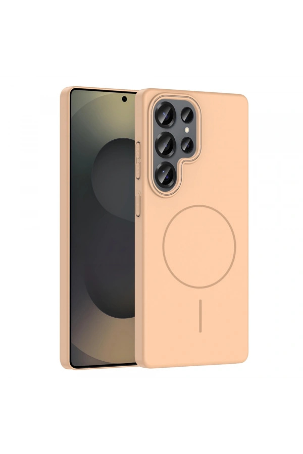 Galaxy S25 Ultra Kılıf M-safe Şarj Özellikli Zore Ruby Sert Kapak