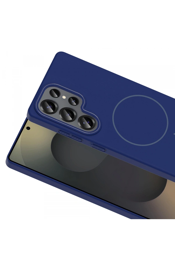 Galaxy S25 Ultra Kılıf M-safe Şarj Özellikli Zore Ruby Sert Kapak