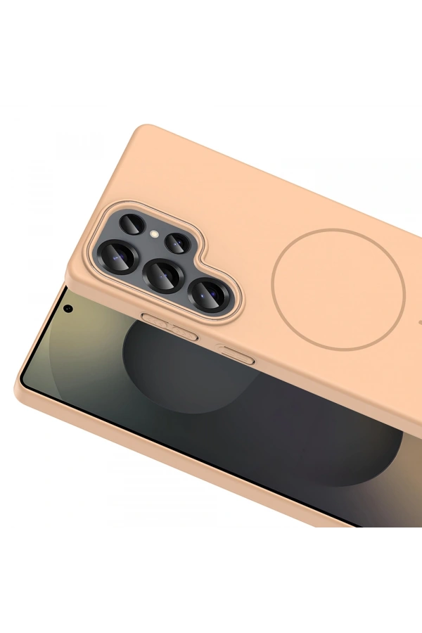 Galaxy S25 Ultra Kılıf M-safe Şarj Özellikli Zore Ruby Sert Kapak