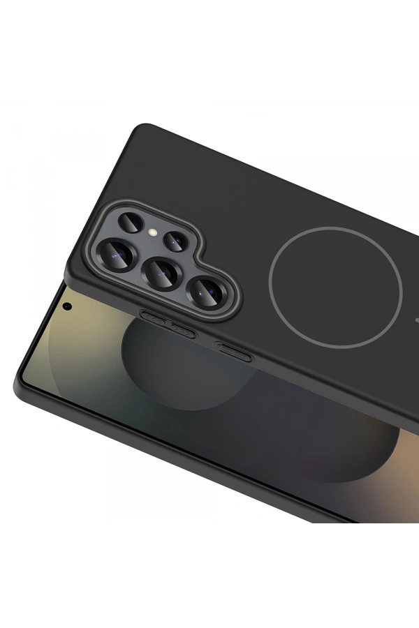 Galaxy S25 Ultra Kılıf M-safe Şarj Özellikli Zore Ruby Sert Kapak