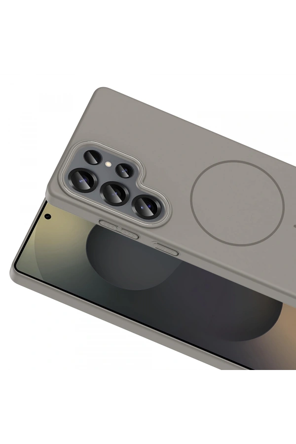 Galaxy S25 Ultra Kılıf M-safe Şarj Özellikli Zore Ruby Sert Kapak