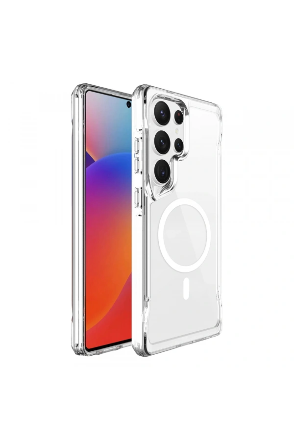 Galaxy S25 Ultra Kılıf Zore M-safe Şarj Özellikli T-Max M-safe Kapak