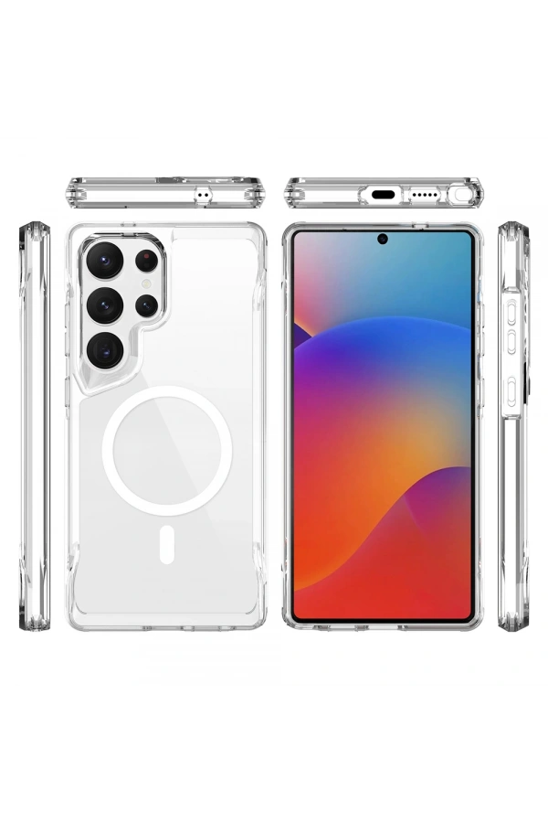Galaxy S25 Ultra Kılıf Zore M-safe Şarj Özellikli T-Max M-safe Kapak