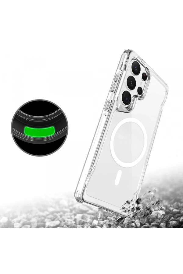 Galaxy S25 Ultra Kılıf Zore M-safe Şarj Özellikli T-Max M-safe Kapak