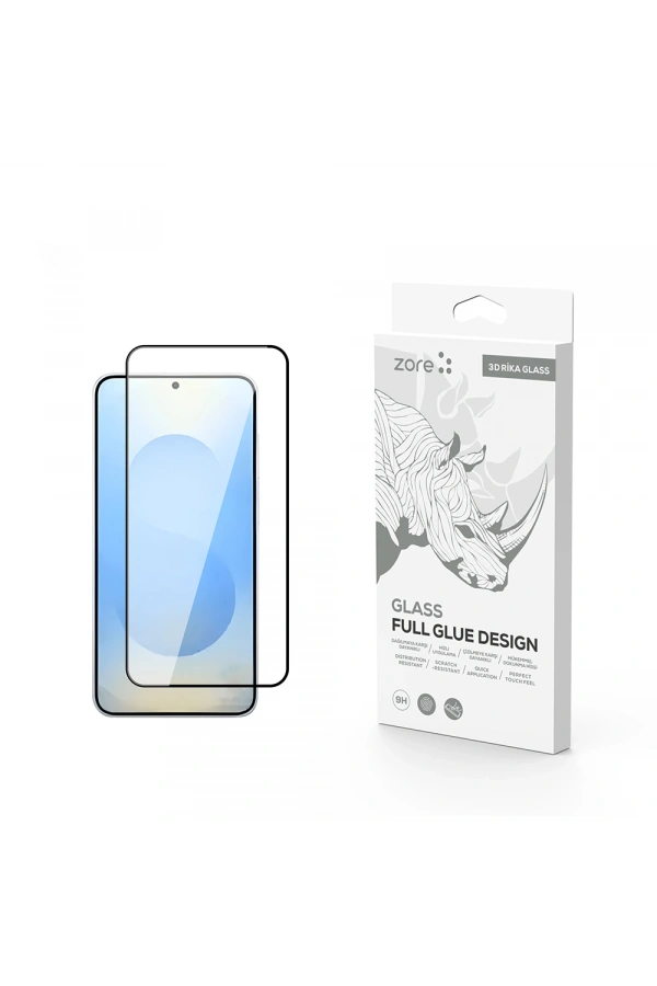 Galaxy S25 Zore Rika Premium Temperli Cam Ekran Koruyucu