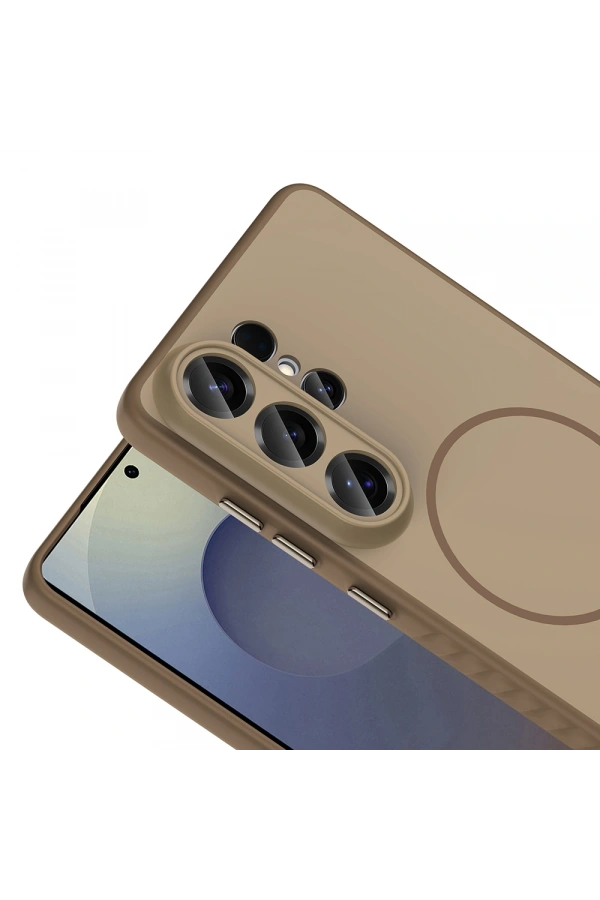 Galaxy S26 Ultra Kılıf M-safe Şarj Özellikli Zore Tea Kapak