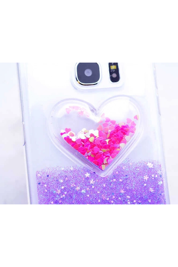 Galaxy S6 Edge Kılıf Zore Kalpli Silikon