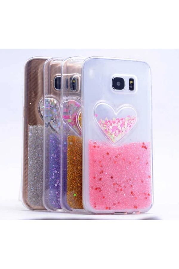 Galaxy S6 Edge Kılıf Zore Kalpli Silikon