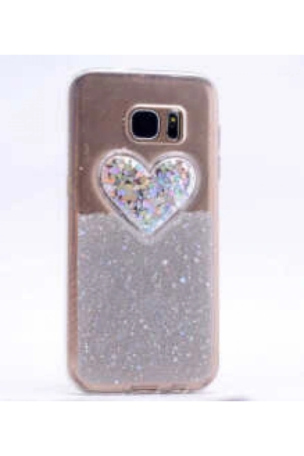 Galaxy S6 Edge Kılıf Zore Kalpli Silikon