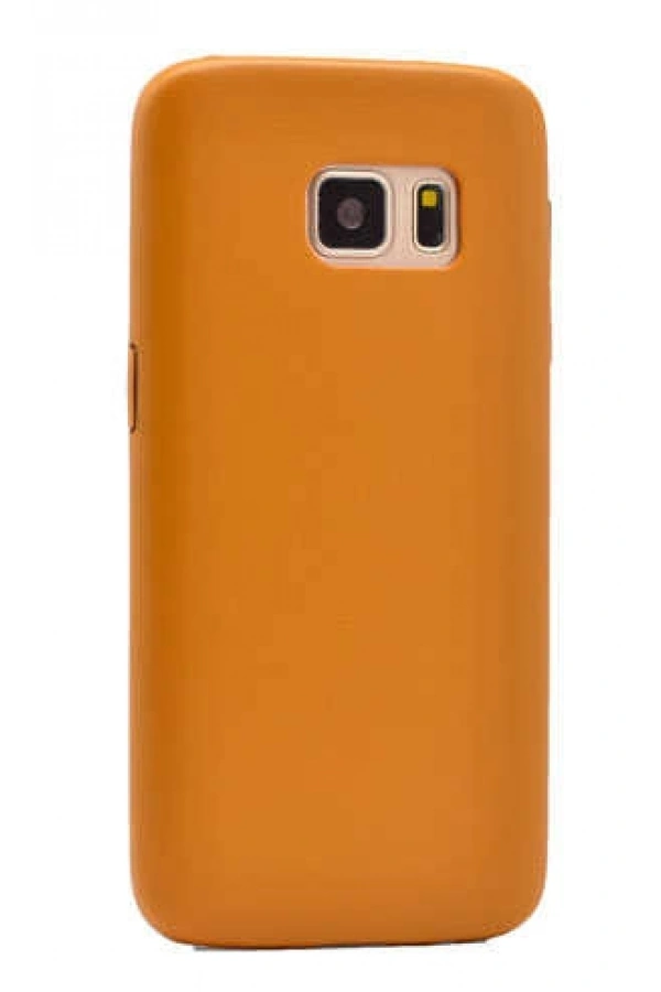 Galaxy S7 Edge Kılıf Zore 1-1 Deri Soft Kapak