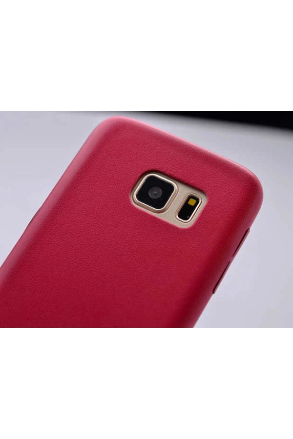 Galaxy S7 Edge Kılıf Zore 1-1 Deri Soft Kapak