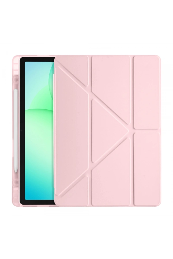 Galaxy Tab A11 Plus Kılıf Zore Tri Folding Kalem Bölmeli Standlı Kılıf