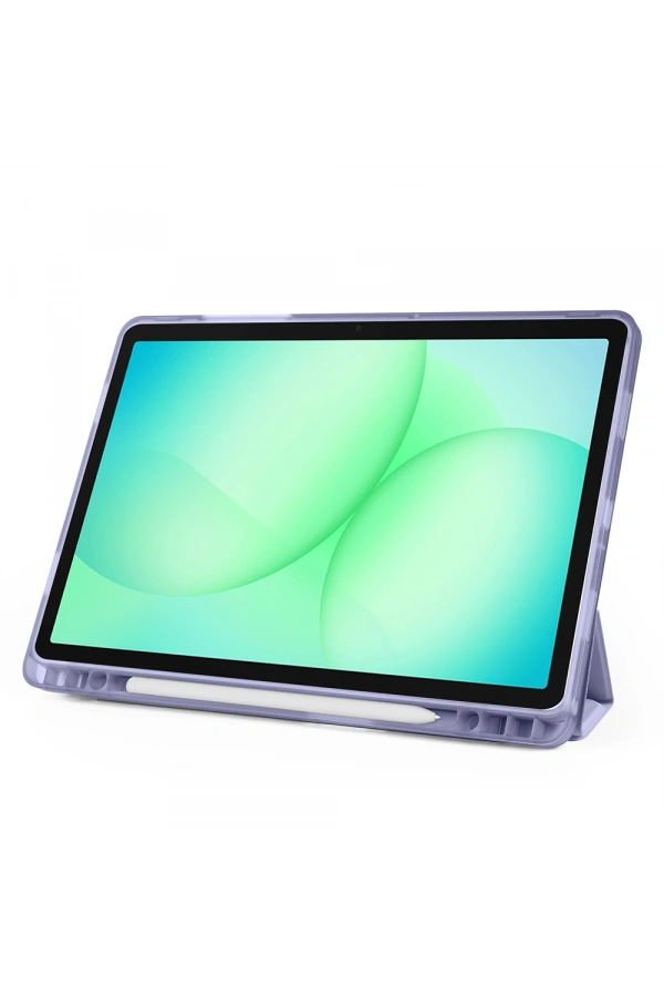 Galaxy Tab A11 Plus Kılıf Zore Tri Folding Kalem Bölmeli Standlı Kılıf