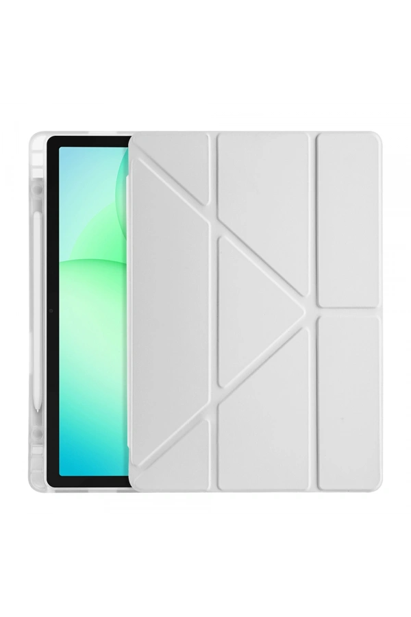 Galaxy Tab A11 Plus Kılıf Zore Tri Folding Kalem Bölmeli Standlı Kılıf