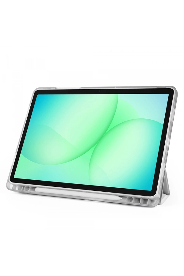 Galaxy Tab A11 Plus Kılıf Zore Tri Folding Kalem Bölmeli Standlı Kılıf