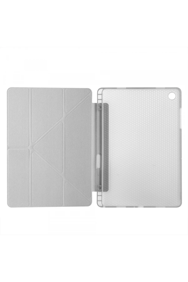 Galaxy Tab A11 Plus Kılıf Zore Tri Folding Kalem Bölmeli Standlı Kılıf
