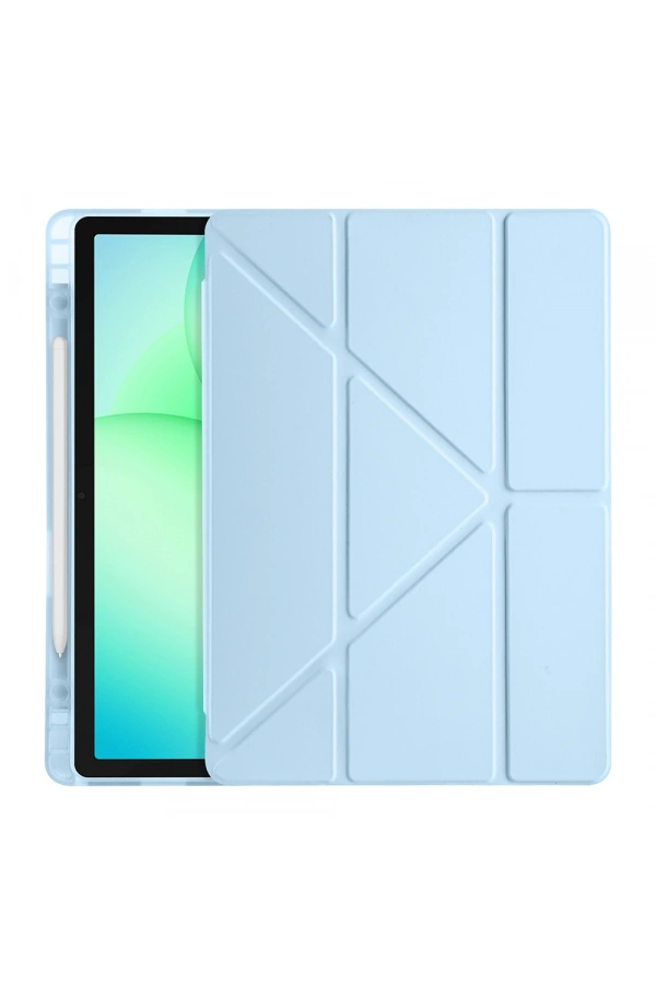 Galaxy Tab A11 Plus Kılıf Zore Tri Folding Kalem Bölmeli Standlı Kılıf