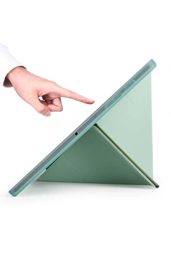 Galaxy Tab A7 10.4 T500 2020 Kılıf Zore Tri Folding Kalem Bölmeli Standlı Kılıf