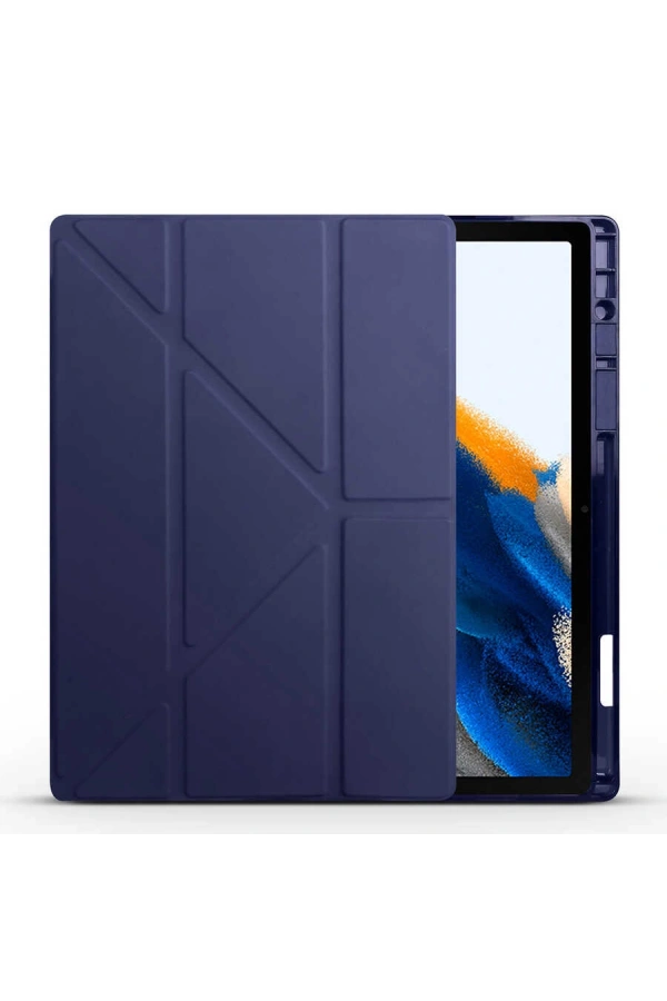 Galaxy Tab A8 10.5 SM-X200 (2021) Kılıf Zore Tri Folding Kalem Bölmeli Standlı Kılıf
