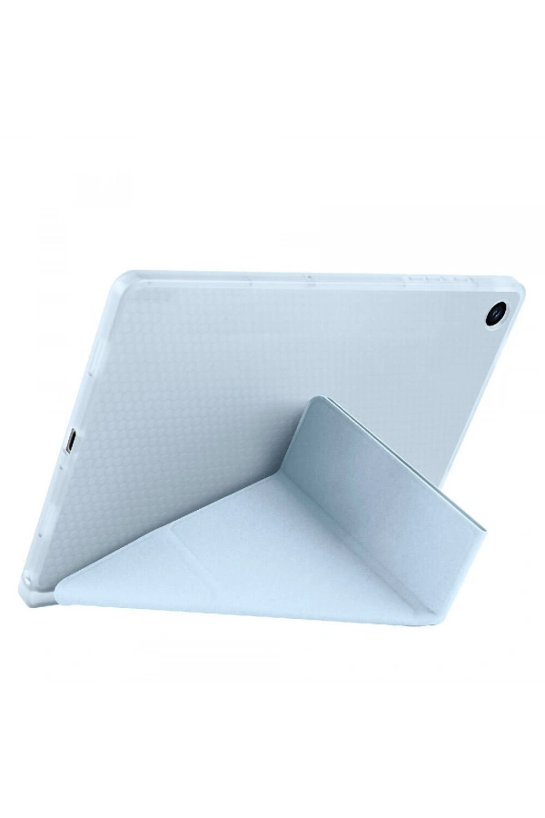Galaxy Tab A9 Kılıf Zore Tri Folding Kalem Bölmeli Standlı Kılıf