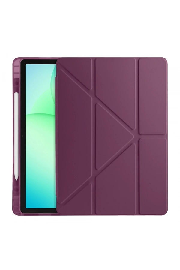 Galaxy Tab A9 Kılıf Zore Tri Folding Kalem Bölmeli Standlı Kılıf