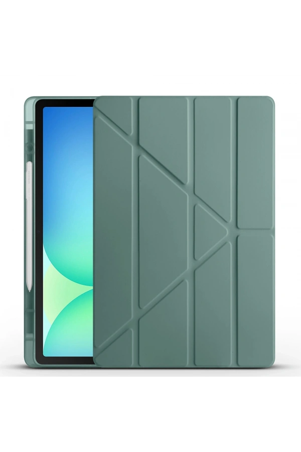 Galaxy Tab S10 FE Plus Kılıf Zore Tri Folding Kalem Bölmeli Standlı Kılıf