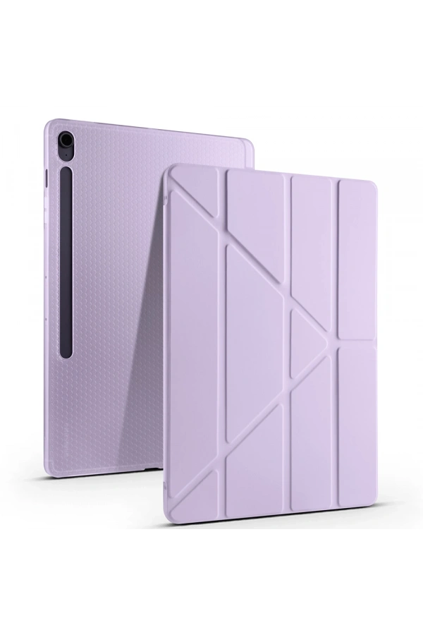 Galaxy Tab S10 FE Plus Kılıf Zore Tri Folding Kalem Bölmeli Standlı Kılıf