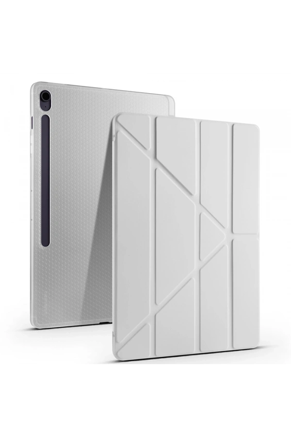 Galaxy Tab S10 FE Plus Kılıf Zore Tri Folding Kalem Bölmeli Standlı Kılıf