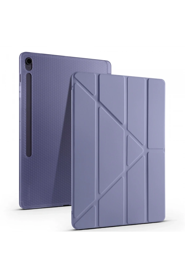 Galaxy Tab S10 FE Plus Kılıf Zore Tri Folding Kalem Bölmeli Standlı Kılıf