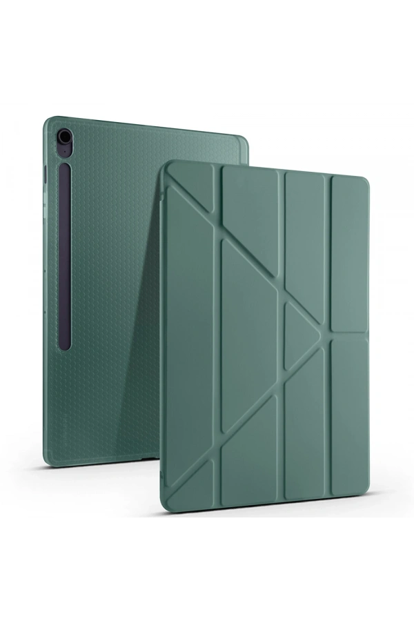 Galaxy Tab S10 FE Plus Kılıf Zore Tri Folding Kalem Bölmeli Standlı Kılıf