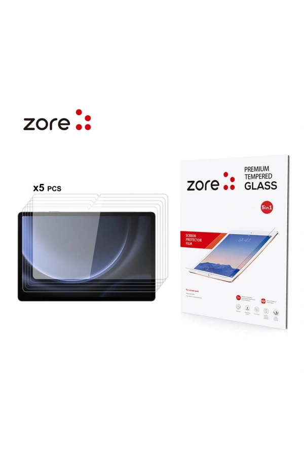 Galaxy Tab S10 FE Zore 5in1 Tablet Temperli Cam Ekran Koruyucu